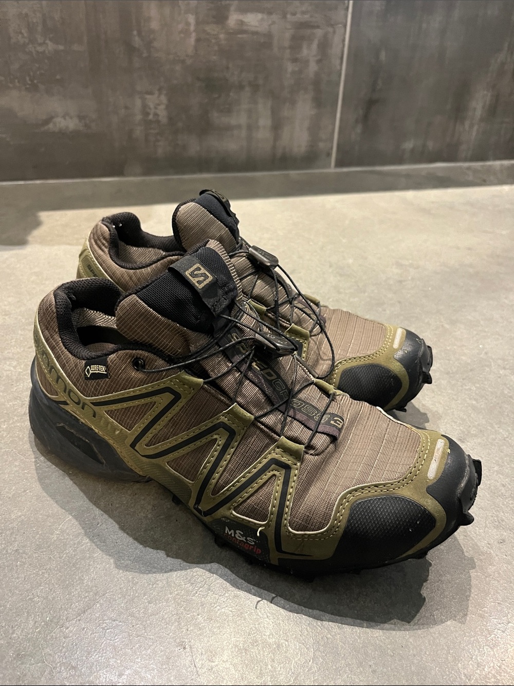 Salomon Men's Speedcross 3 Trail Running Shoes - Olive Green and Black